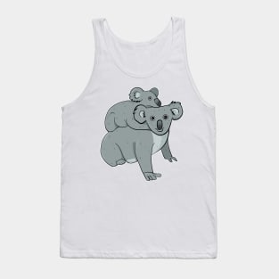 Cute Koala walking with Baby Tank Top